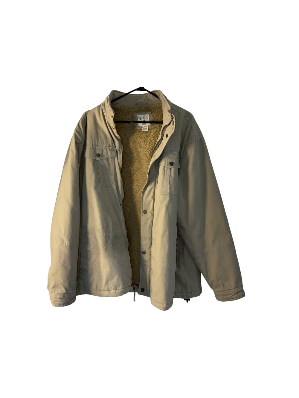 Red Head Brand Chore Coat Utility Men's Large Tan Fleece Lined XX-Large